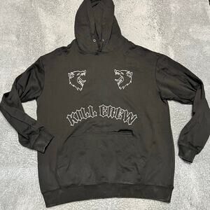 Kill Crew Hoodie Mens Medium Black Porrada Series Vol 1 Black Distressed